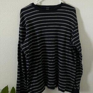 Men's GAP Blue Striped Long Sleeve Shirt (XL)